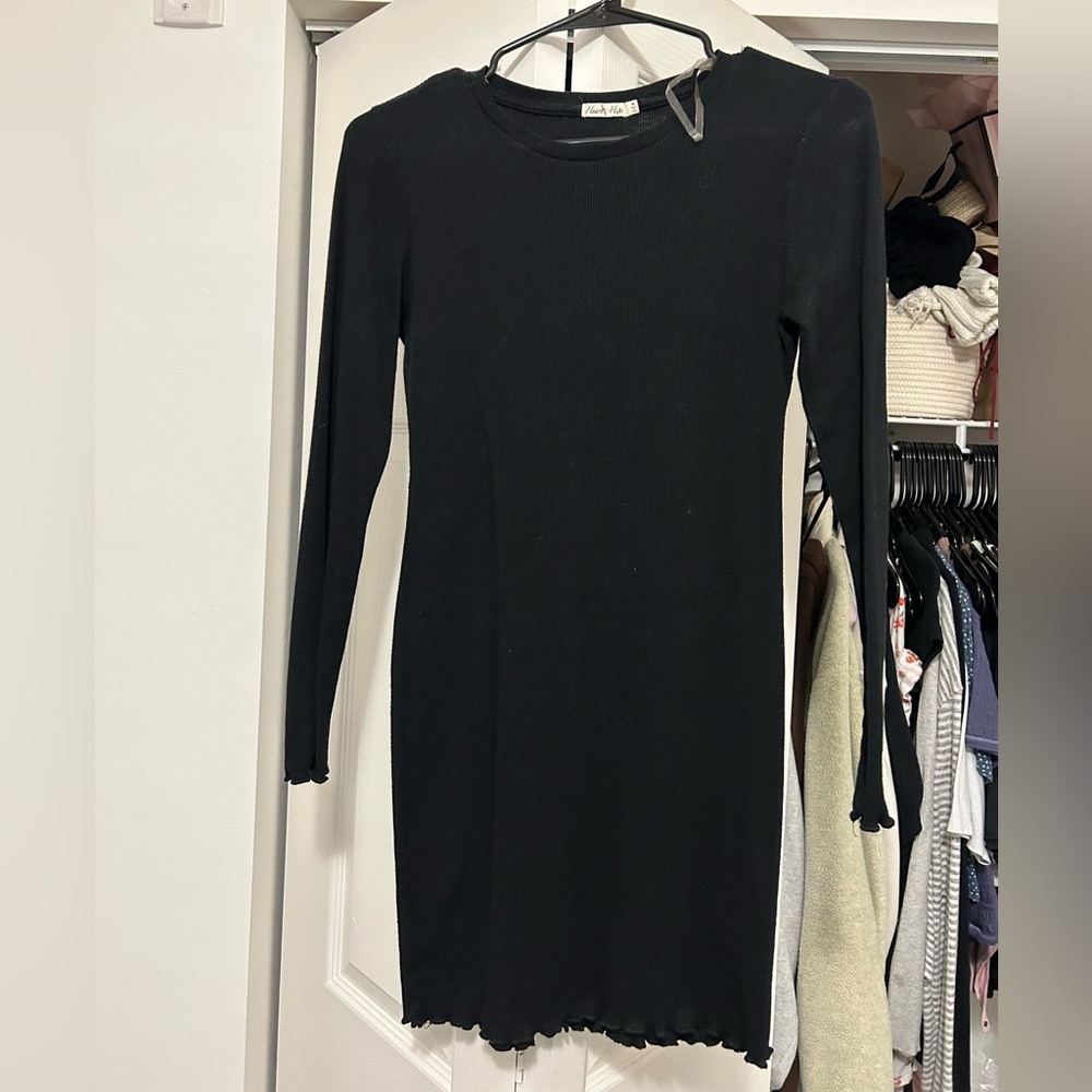black tight dress